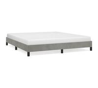 vidaXL Giroletto senza Materasso Grigio Chiaro 180x200 cm Velluto