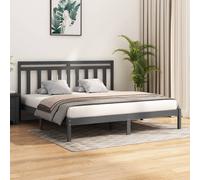 vidaXL Giroletto Grigio in Legno Massello 200x200 cm