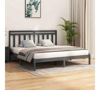 vidaXL Giroletto Grigio in Legno Massello 200x200 cm
