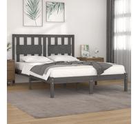 vidaXL Giroletto Grigio in Legno Massello di Pino 200x200 cm