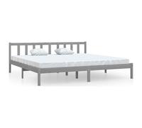 vidaXL Giroletto Grigio in Legno Massello di Pino 200x200 cm