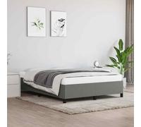 vidaXL Giroletto senza Materasso Grigio Scuro 140x200 cm Tessuto