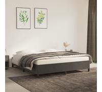 vidaXL Giroletto Grigio Scuro 160x200 cm in Velluto