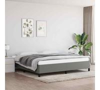 vidaXL Giroletto senza Materasso Grigio Scuro 200x200 cm Tessuto