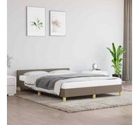 VIDAXL - Giroletto senza Materasso Tortora 140x200 cm in Tessuto - SPEDIZIONE GRATUITA