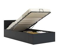 Giroletto con Contenitore Idraulico Nero Similpelle 100x200cm