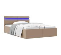 vidaXL Giroletto Idraulico con LED Cappuccino Similpelle 140x200cm
