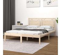 vidaXL Giroletto in Legno Massello 150x200 cm King Size