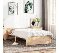 vidaXL Giroletto in Legno Massello 75x190 cm Small Single
