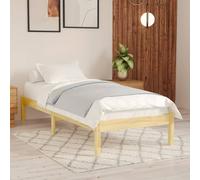 vidaXL Struttura letto singolo in legno di pino massello, base per materasso, piattaforma naturale, 809982