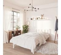 vidaXL Giroletto in Legno Massello Bianco 75x190 cm Small Single