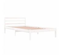 vidaXL Giroletto in Legno Massello di Pino 100x200 cm Bianco