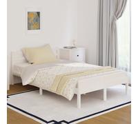 vidaXL Giroletto in Legno Massello di Pino 120x200 cm Bianco