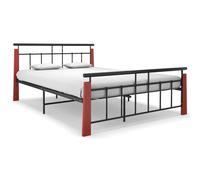 vidaXL Giroletto in Metallo e Legno Massello di Rovere 140x200 cm