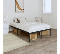 vidaXL Giroletto in Metallo Nero 120x190 cm