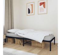vidaXL Giroletto in Metallo Nero 75x190 cm