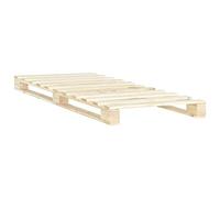 vidaXL Giroletto in Pallet a Doghe Classico Robusto Rustico Struttura Telaio Scocca Letto 100x200 cm Colore Naturale Legno Massello di Pino