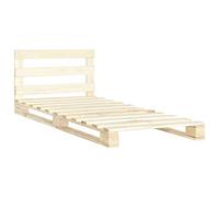 vidaXL Giroletto in Pallet di Legno Massello di Pino 90x200 cm