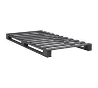 vidaXL Giroletto in Pallet Grigio Legno Massello di Pino 90x200 cm