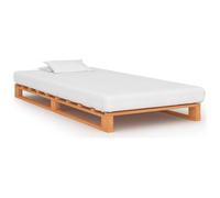 vidaXL Giroletto in Pallet a Doghe Classico Robusto Rustico Struttura Telaio Scocca Letto 100x200 cm Marrone Legno Massello di Pino