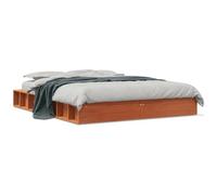 VIDAXL - Giroletto Marrone Cera 135x190 Cm In Legno Massello Di Pino