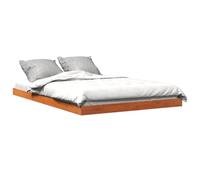 vidaXL Giroletto Marrone Cera 140x200 cm in Legno Massello di Pino, Mobile Camera da Letto, Letto, Rete Letto, Arredamento Camera da Letto, Base Letto