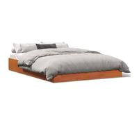 vidaXL Giroletto senza Materasso Marrone Cera 160x200 cm Legno di Pino
