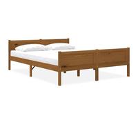 vidaXL Giroletto Marrone Miele in Legno Massello di Pino 160x200 cm
