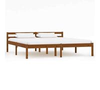 vidaXL Giroletto Marrone Miele in Legno Massello di Pino 160x200 cm
