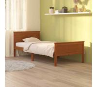 vidaXL Giroletto Marrone Ambra in Legno Massello di Pino 90x200 cm