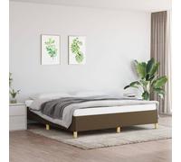 vidaXL Giroletto Marrone Scuro 160x200 cm in Tessuto