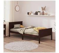 vidaXL Giroletto Marrone Scuro in Legno Massello di Pino 90x200 cm