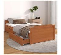 VIDAXL - Giroletto Miele Con Cassetti Legno Massello Di Pino 90x200 Cm