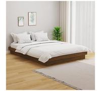 vidaXL Giroletto senza Materasso Ambra Small Double in Legno Massello