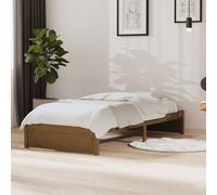 vidaXL Giroletto Miele in Legno Massello 90x190 cm Single