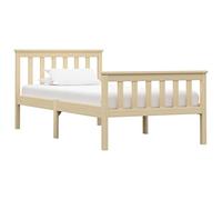 vidaXL Giroletto Moderno Elegante Robusto con Testiera e Pediera Telaio Letto Doghe in Compensato Naturale 100x200 cm Legno Massello di Pino