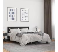 vidaXL Giroletto Nero 120x190 cm in Legno Multistrato e Metallo