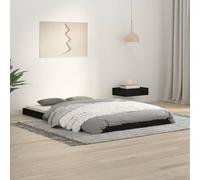 vidaXL Giroletto Nero 120x190 cm Small Double Legno Massello di Pino