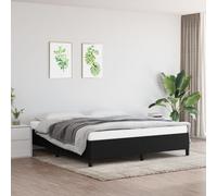 vidaXL Giroletto Nero 160x200 cm in Tessuto