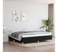 vidaXL Giroletto Nero 200x200 cm in Tessuto