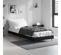 vidaXL Giroletto Nero 75x190 cm in Legno Multistrato