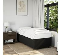 vidaXL Giroletto Nero 90x190 cm in Tessuto, Rete Letto, giroletto con Piattaforma, giroletto Imbottito, mobili Camera da Letto, giroletto Singolo