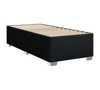 vidaXL Giroletto Nero 90x200 cm in Tessuto, Rete Letto, giroletto con Piattaforma, giroletto Imbottito, mobili Camera da Letto, giroletto Singolo