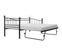 VIDAXL - Giroletto Nero In Acciaio 180x200/90x200 Cm
