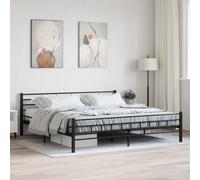 vidaXL Giroletto Nero in Acciaio 200x200 cm