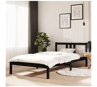 VIDAXL - Giroletto Nero In Legno Massello 100x200 Cm