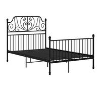 vidaXL Giroletto Nero in Metallo 120x200 cm