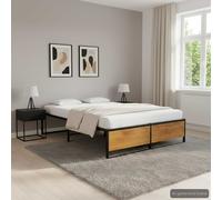 vidaXL Giroletto Nero in Metallo 120x200 cm