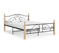 vidaXL Giroletto Nero in Metallo 140x200 cm