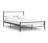 AX Letto Metallo Rete Nero 205x167x83.5cm Giroletto Legno Massello Pino + 286498